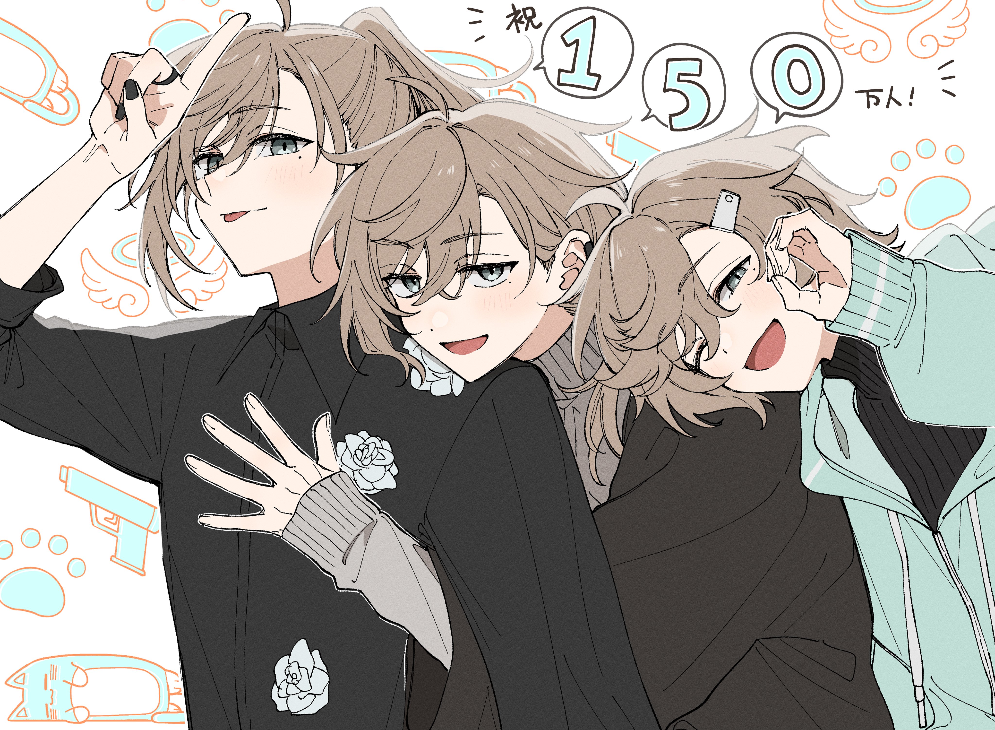 とももん　手描き　イラストリクエスト リクエスト模写練習 職場の子どもたちからのリクエストです