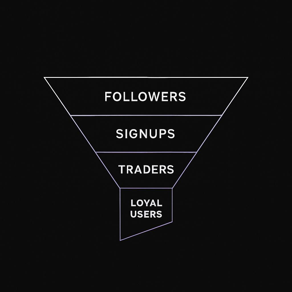 Crypto/Web3 Products don’t pay for hype
They pay for actionable trust users who deposit,trade &amp; stay

That’s why every serious KOL today builds funnel data,not just followers