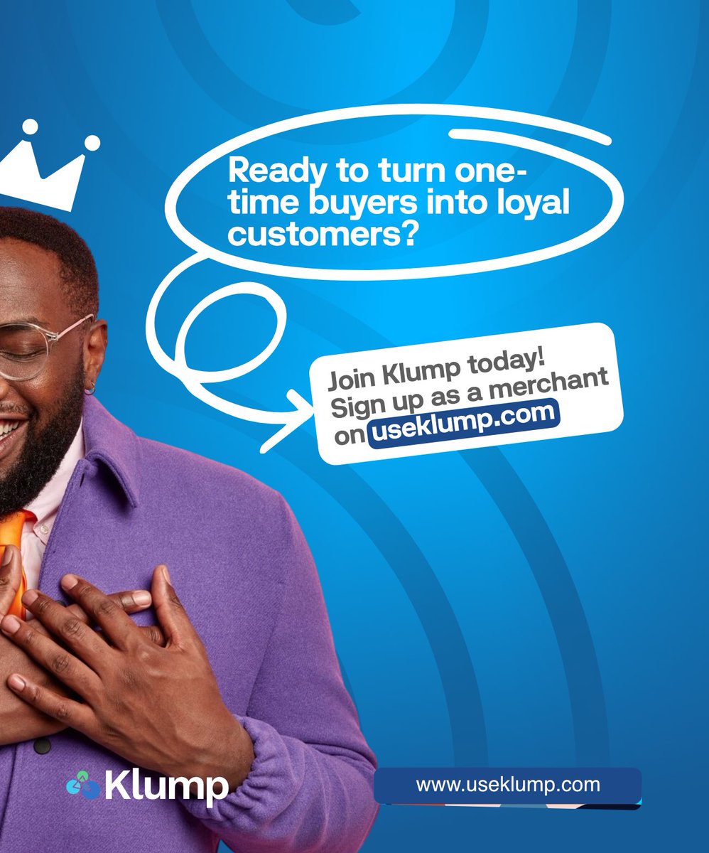 With Klump’s Buy Now, Pay Later solution, you can turn one-time shoppers into repeat customers who keep coming back and also bring their friends along! 

Ready to get started? Sign up as a merchant today on Useklump.com or reach us via this number 0908 845 3555.