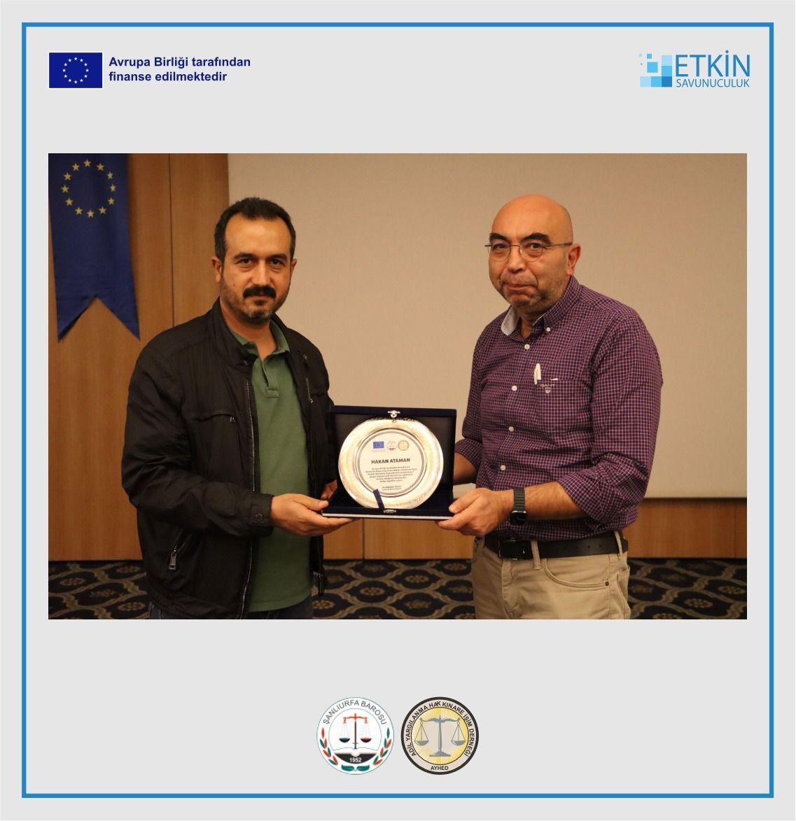 📚⚖️ Avukatlara Yönelik Eğitim Programı Devam Ediyor!

AB tarafından finanse edilen, Şanlıurfa Barosu olarak AYHED paydaşlığında yürüttüğümüz proje kapsamında düzenlenen “Hak İhlallerini İzleme” eğitiminin 2. modülünü 18-19 Ekim 2025’te tamamladık. 💡 Eğitimlerimiz sürüyor!