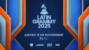 🎤✨ ¡Se acercan los Latin GRAMMY 2025! La ceremonia será el jueves 13 de noviembre en el MGM Grand Garden Arena, Las Vegas. Prepárate para ver en vivo la alfombra roja y la entrega de premios. ¡No te pierdas ningún detalle!
#LatinGRAMMY2025 #MúsicaLatina #PremiosLatinos
