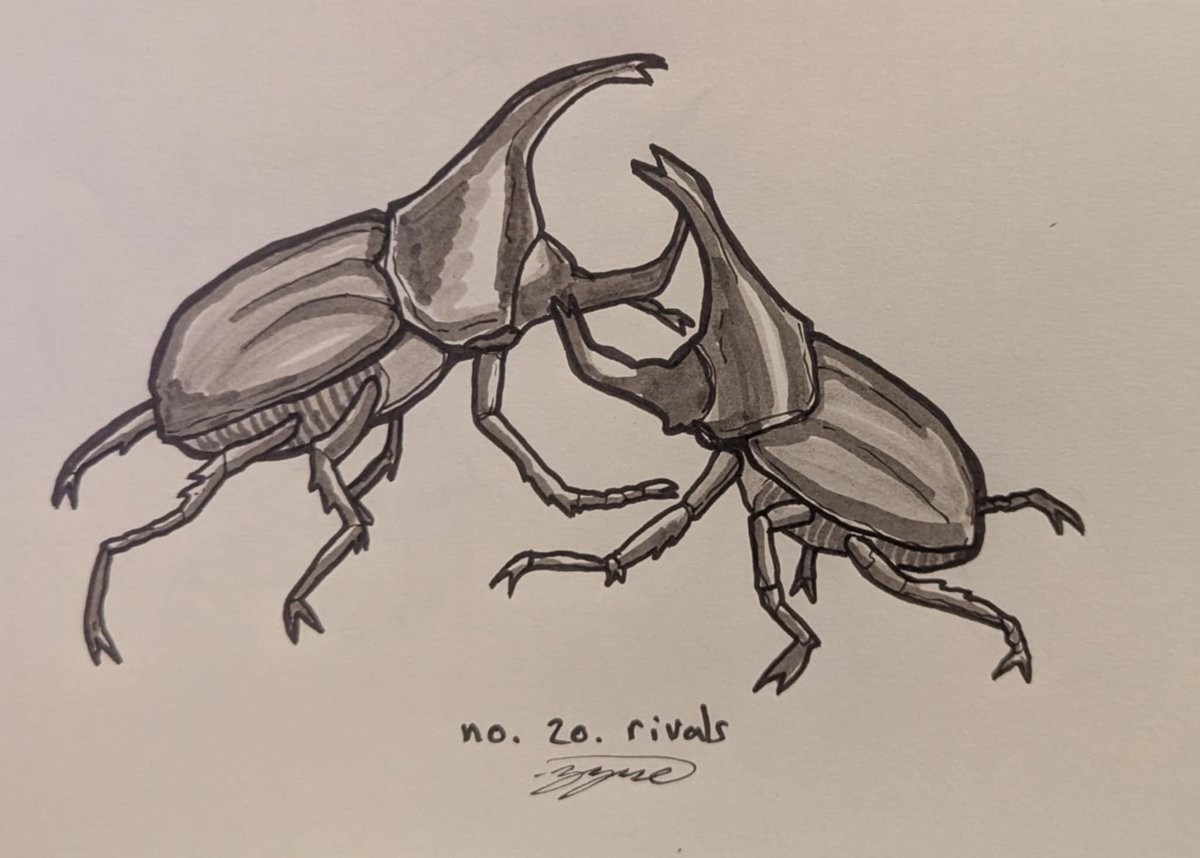 #inktober2025
October 20: Rivals