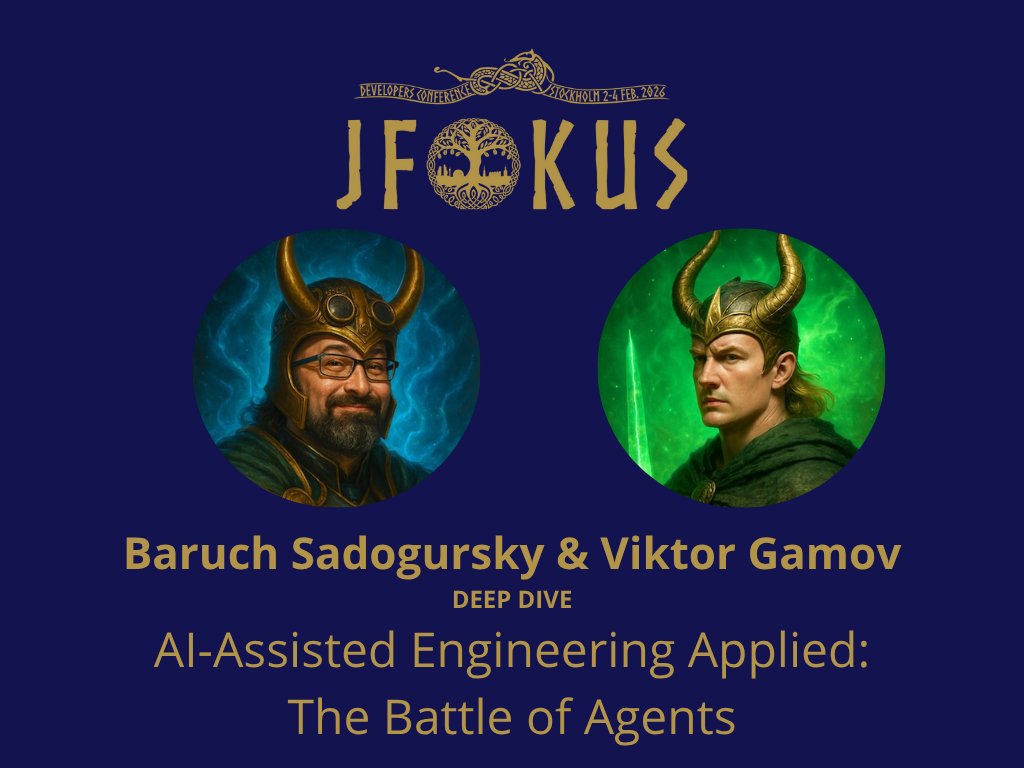 Jfokus's tweet image. 💡 AI vs. AI: The Live Coding Showdown

@gAmUssA  (Confluent) ⚔️ @jbaruch (TuxCare) — two coders, two AI toolsets, one IoT app.
Will the lightbulb turn on? You decide. ⚡
Witness the duel where code meets the gods of automation.
👉 jfokus.se

#Jfokus…