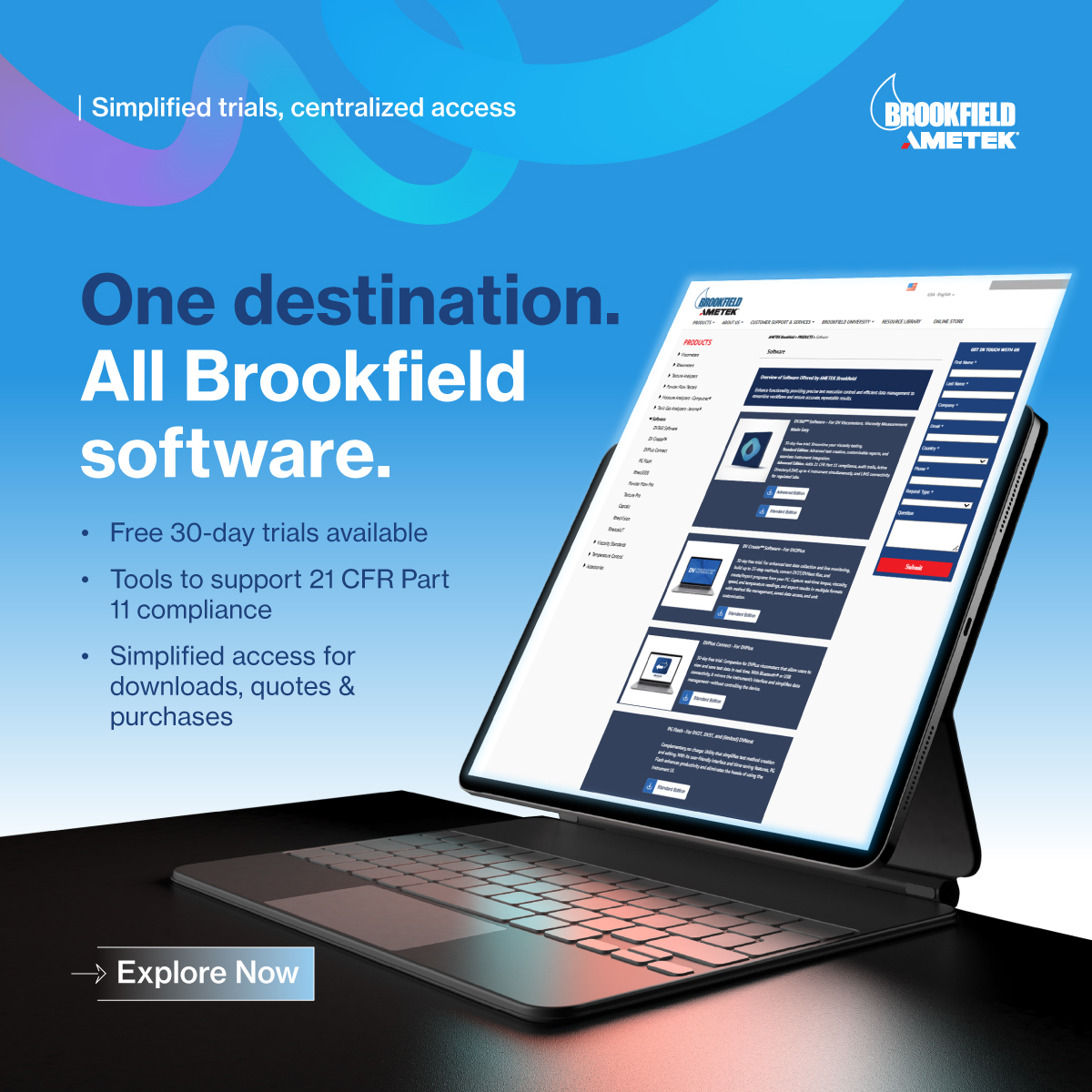BrookfieldEng's tweet image. 🌐 One destination. All Brookfield software.
Explore Our Software Solutions. Whether you're looking to purchase, download a free trial, or request a quote, we’re here to help you find the right software for your needs.
Explore the hub: ow.ly/XXrP50X46BJ 
#LabSoftware