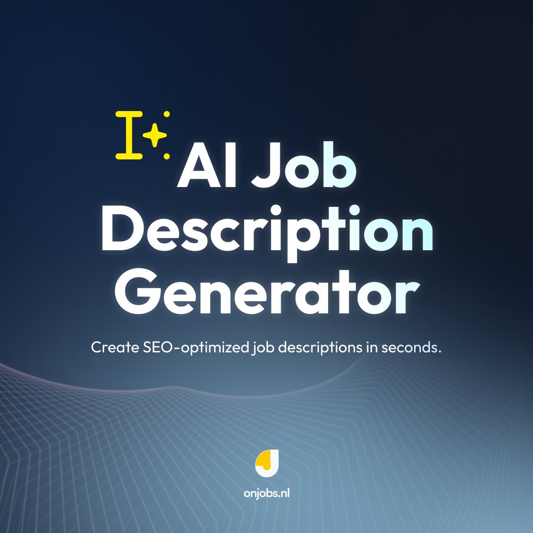 Create SEO-optimized job descriptions in seconds.
Our AI analyzes your company data to craft posts that attract the right candidates.
🤖 Try it on app.onjobs.nl

#AIRecruitment #JobDescription #HRTech #OnJobs360