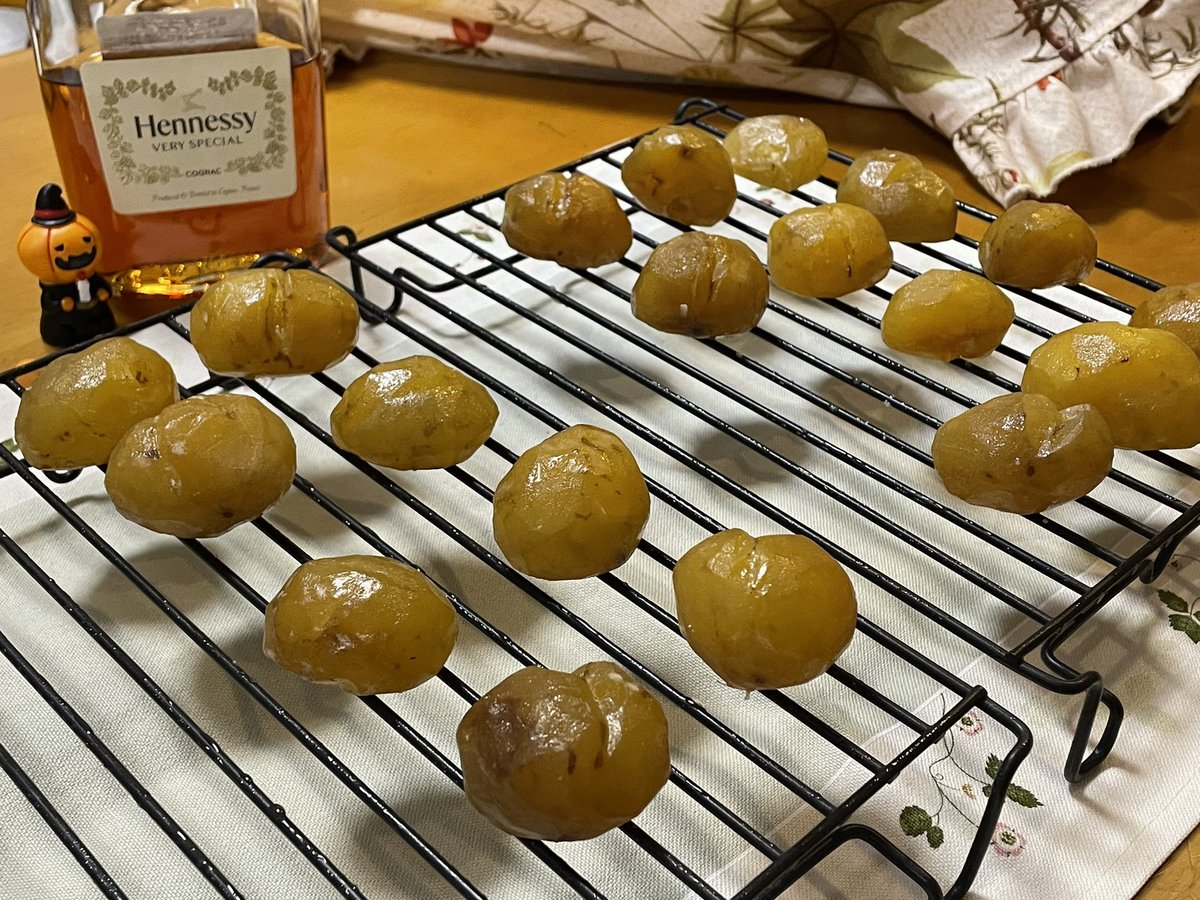 マロングラッセ作りました！
間に合いました！
 #こひなた自炊部