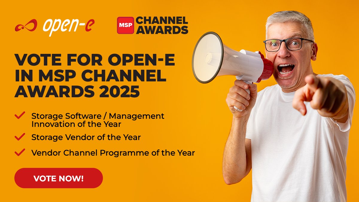 Triple Nomination Alert! Open-E is nominated for the MSP Channel Awards 2025 in 3 categories!

Vote for Open-E by clicking here: open-e.com/r/bzfd/