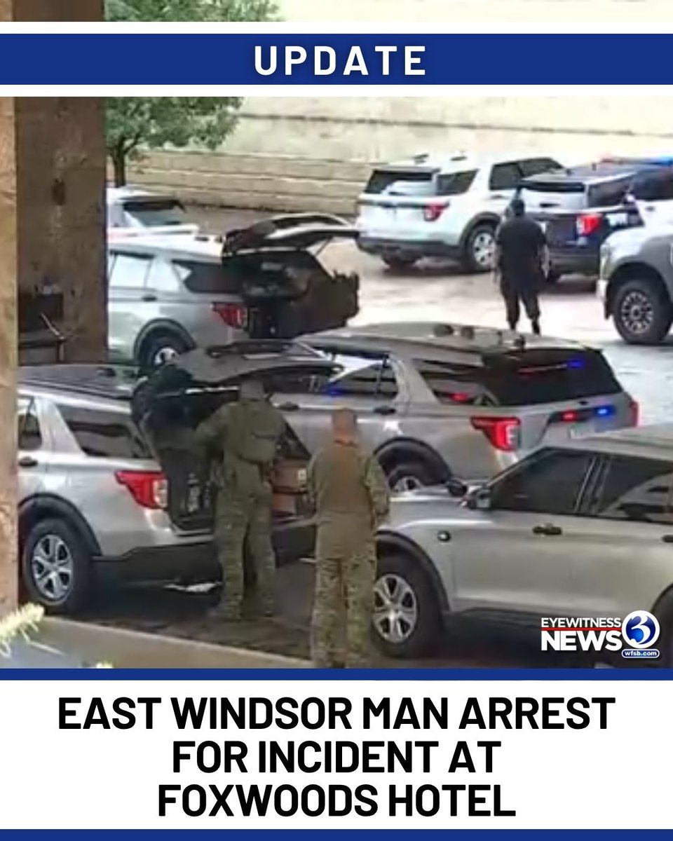 WFSBnews's tweet image. UPDATE: A man from #EastWindsor was identified as the suspect arrested for yesterday&apos;s incident at #Foxwoods. wfsb.com/2025/10/20/inc…