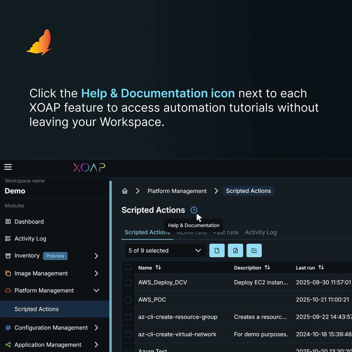 xoap_io's tweet image. Need help with a specific XOAP feature? No need to leave the Workspace or interrupt your task. Just click the Help &amp;amp; Documentation icon to access information and tutorials.

You can also find the documentation on our website: xoap.io/docs/