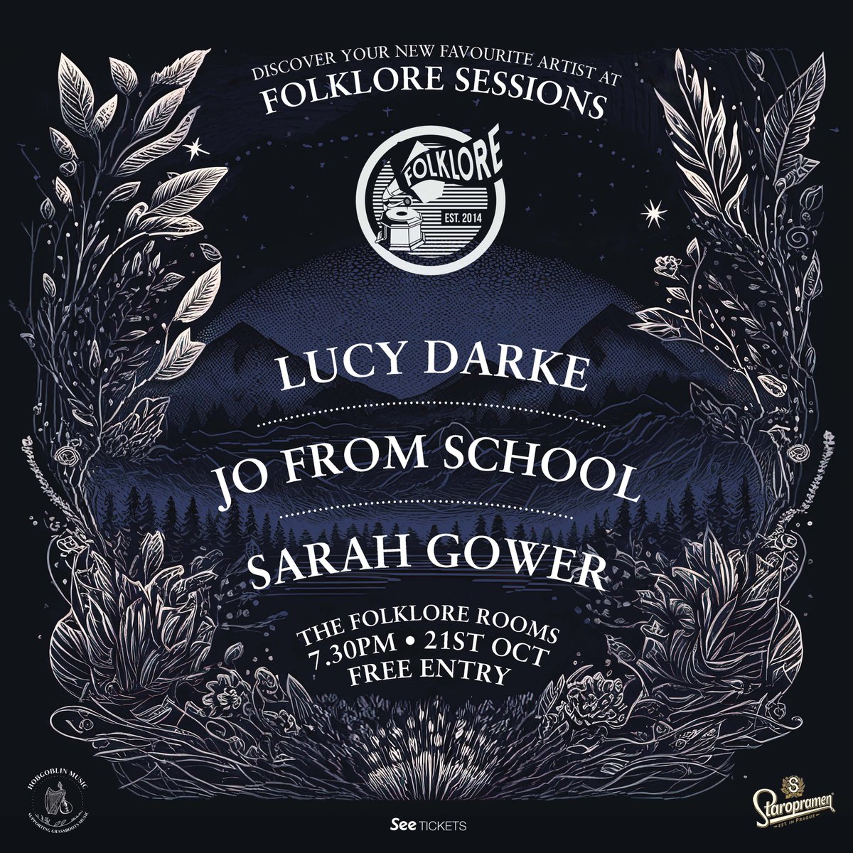 ⚡️TONIGHTS THE NIGHT⚡️

The Folklore Monthly Showcase is BACK 🖤

FREE ENTRY | 18+
DOORS OPEN 7.30PM
ARRIVE EARLY TO GET YOUR SEAT
DRINK DEALS AT THE BAR (£2.50 tequila say whaaat)

SEE YOU 2NITExxx
