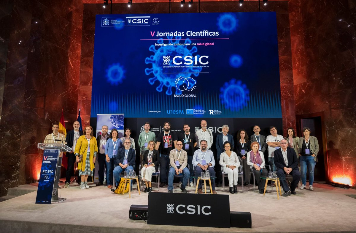 🔬🌍 La PTI <a href="/SaludglobalCSIC/">saludglobalCSIC</a> <a href="/CSIC/">CSIC</a> celebra sus V Jornadas Científicas
Bajo el lema “Investigando juntos para una salud global”, esta edición pone el foco en la necesidad de afrontar de manera conjunta los grandes #retos de #saludglobal del futuro.
#Colaboración #Investigación