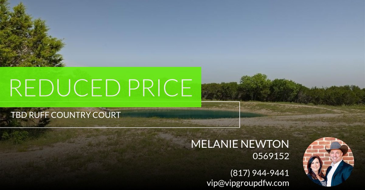 📍 Reduced Price 📍 This recently reduced home at Tbd Ruff Country Court in Granbury won't last long, so, don't wait to set up a showing! Reach out here or at (817) 944-9441 for more information! homeforsale.at/TBD_RUFF_COUNT…