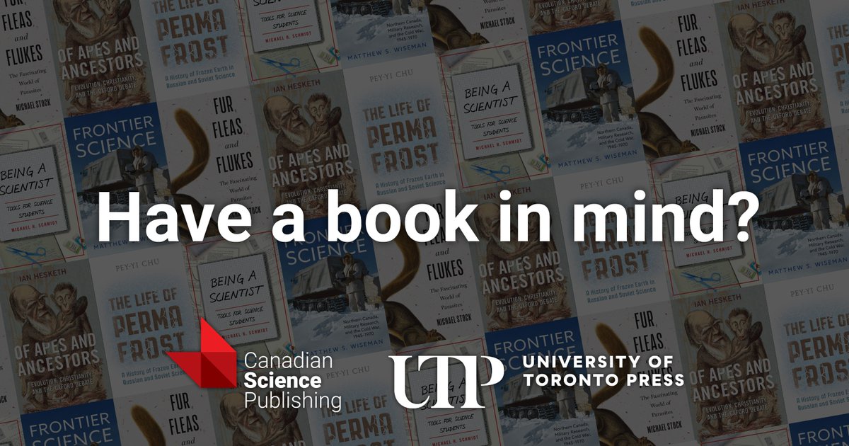 cdnsciencepub's tweet image. NEW! We have partnered with @utpress to launch a new science book publishing program. Together, we’re seeking authors and editors to help shape the future of scientific knowledge!
Learn more ▶️ ow.ly/IVF450X7ilU
#SciencePublishing #AcademicBooks @UofTNews