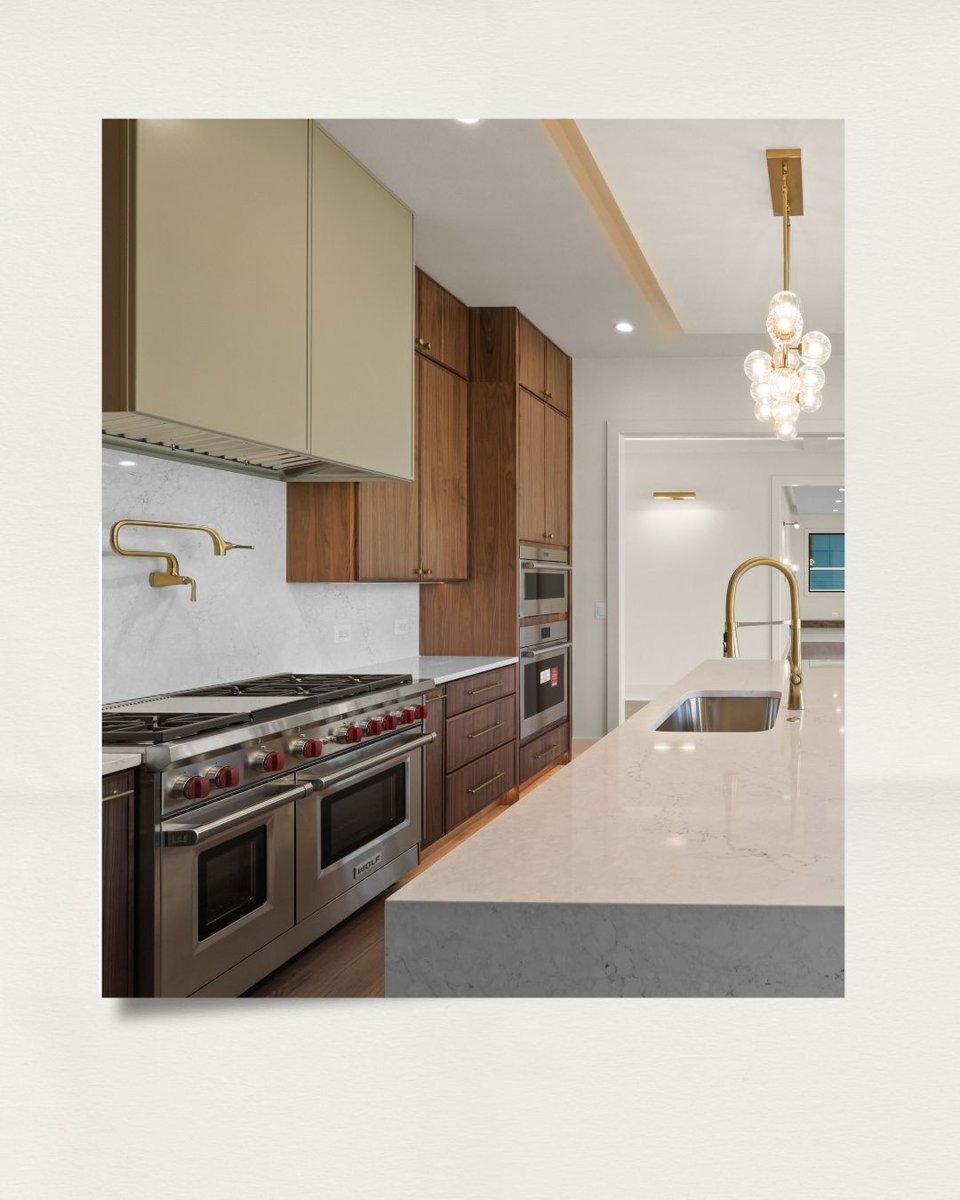 CoveredBridge_'s tweet image. The mix of walnut cabinetry and light tones creates a modern yet welcoming feel throughout the home.

In the kitchen and master bath, the natural texture of Covered Bridge Cabinets shines through soft daylight and a thoughtful blend of materials and color.