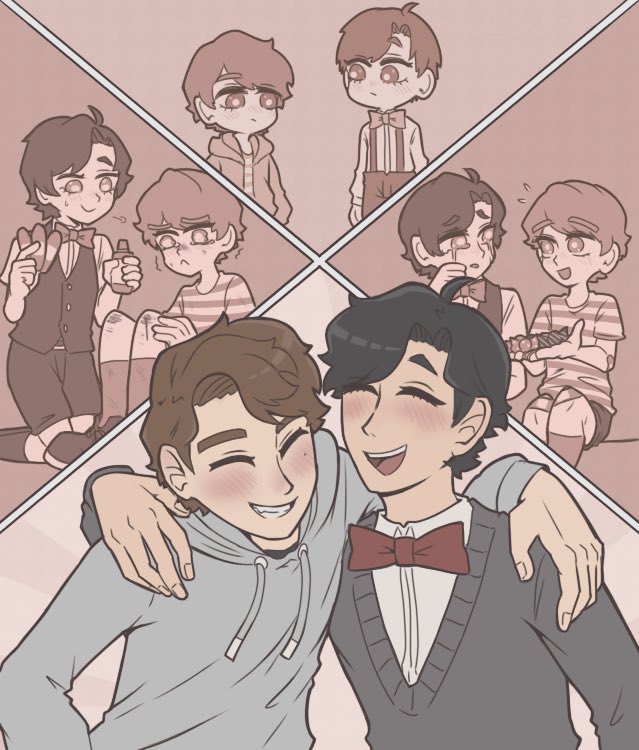 Thanks for the request! 
In my works, they’re super close friends, but I really hope they’re like that in the original too 🥺🥺
#markheathcliff 
#cesartorres