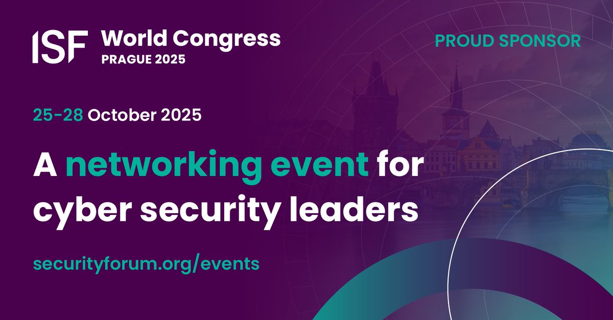 ImmuniWeb (@immuniweb) on Twitter photo Meet ImmuniWeb at ISF World Congress 2025 in Prague 🇨🇿!
🤝 Visit our booth (14) and meet Damian Fearnley.
🎤 Don’t miss Piet Lambregts’ session on AI in Cybersecurity: Hype & Reality.
Learn more 👉 securityforum.org/events/isf-wor…
#ISFWorldCongress #Cybersecurity #AI Meet ImmuniWeb at ISF World Congress 2025 in Prague 🇨🇿!
🤝 Visit our booth (14) and meet Damian Fearnley.
🎤 Don’t miss Piet Lambregts’ session on AI in Cybersecurity: Hype & Reality.
Learn more 👉 securityforum.org/events/isf-wor…
#ISFWorldCongress #Cybersecurity #AI