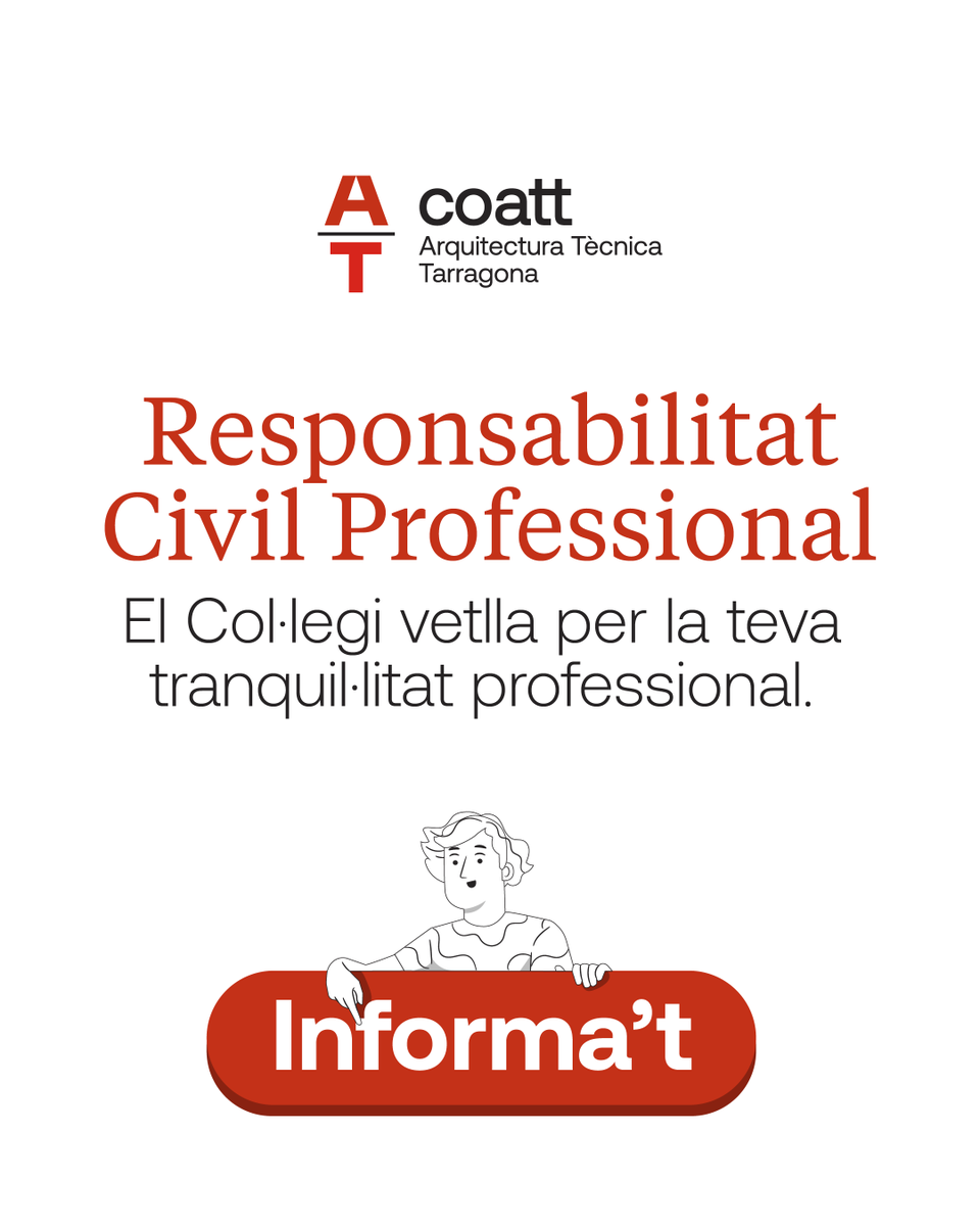 coattarragona's tweet image. 🛡️ Responsabilitat Civil Professional AT: revisa la teva pòlissa!

#COATT #ArquitecturaTècnica