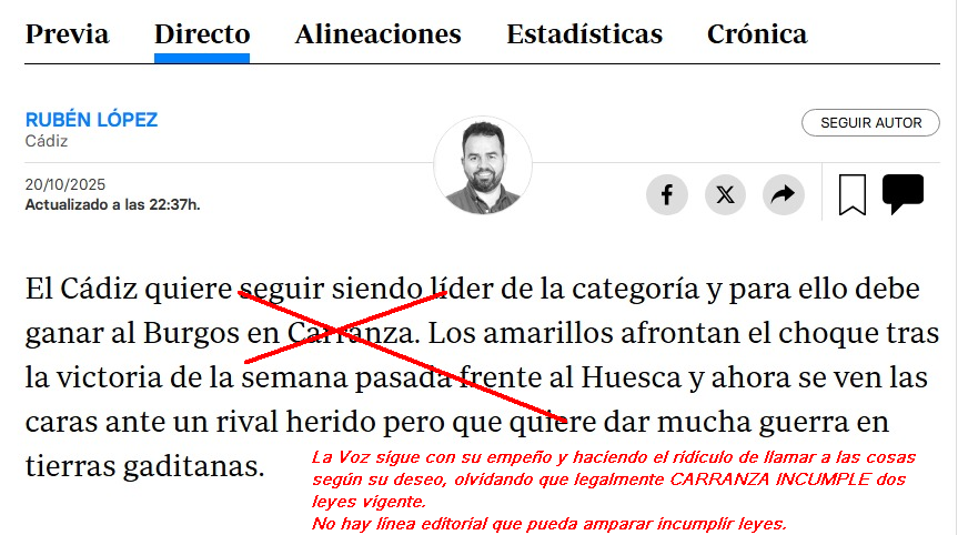 Ninguna línea editorial justifica usar terminología prohibida por leyes democráticas
<a href="/SubdelegCadiz/">Subdelegación Cádiz</a>
<a href="/SE_MemoDemo/">Secretaría de Estado de Memoria Democrática</a>
<a href="/APCadiz/">APC</a>
<a href="/PeriodistasAND/">CPPA</a>
<a href="/Cadiz_CF/">Cádiz Club de Fútbol</a>
<a href="/DefensorAndaluz/">Defensor P. Andaluz</a>
<a href="/brunog_cadiz/">Bruno García</a>
<a href="/diariocadiz/">Diario de Cádiz</a>
<a href="/canalsurcadiz/">Canalsur Cádiz</a>
<a href="/EstherGilSumar/">Esther Gil de Reboleño</a>
<a href="/RadioCadiz/">Radio Cádiz</a>
