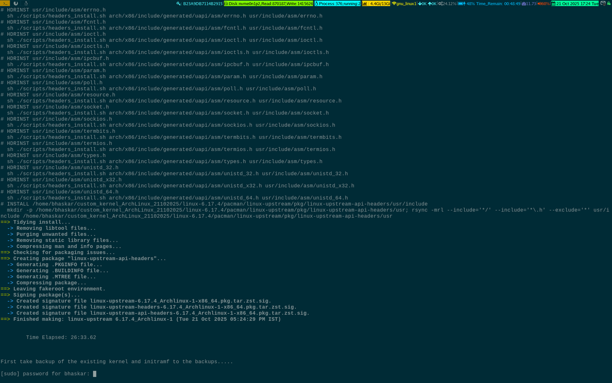 unixbhaskar's tweet image. FUN! 😉 .....and silly show off 😜
#linux #kernel #archlinux #opensource #operatingsystem