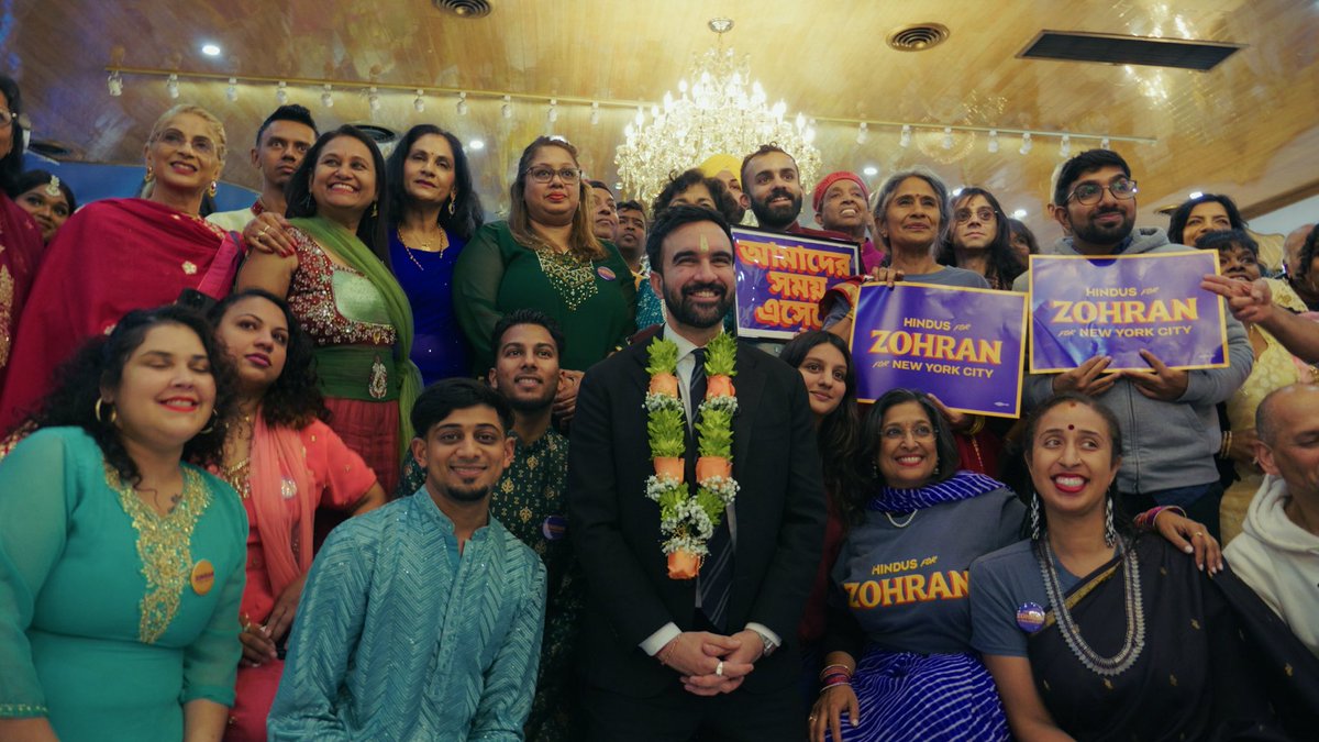 ZohranKMamdani's tweet image. Last night I visited four temples across Queens to celebrate the Hindu Festival of Lights, ending at Maharaja Sweets in Jackson Heights, where we gave out six kinds of delicious treats alongside some very special guests. Happy Diwali, NYC!