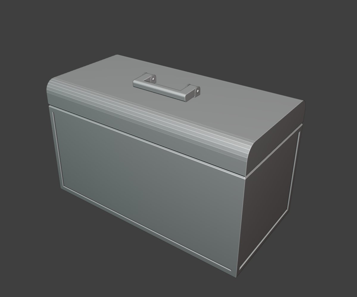 BitByteBytes's tweet image. daily whitebox #90
small toolbox
#dailywhitebox
#lowpoly #indiedev #gamedev #b3d
#3dmodeling #blender #gameart #3dart