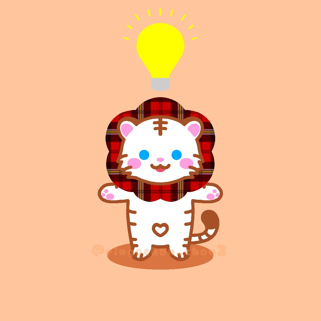 🍎ぴんぽ～ん💡

 #ゆるいイラスト 
 #かわいいシュシュのりんごちゃん