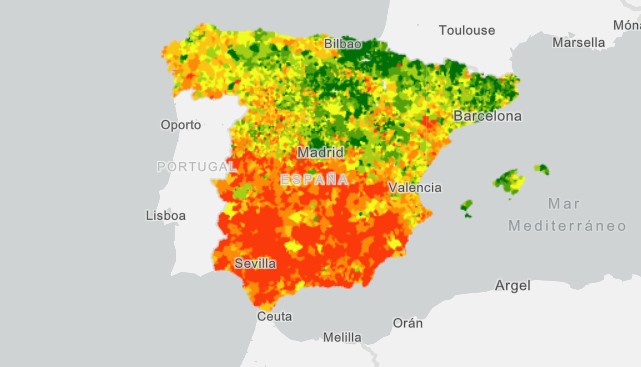 FernandoHValls's tweet photo. 🇪🇸 Norte rico / sur pobre. Euskadi, Madrid y Barcelona son las zonas más ricas; Andalucía y Extremadura son las más pobres.

El mapa de rentas del INE arroja, un año más, grandes diferencias entre territorios. https://t.co/Qmdd92L1No https://t.co/vLgKea5neS