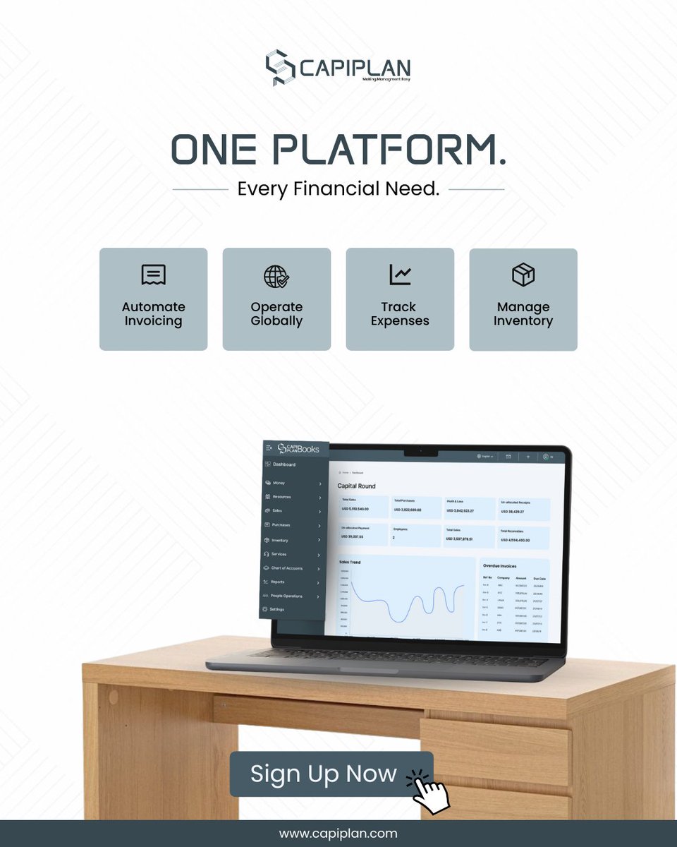 CapiPlan's tweet image. Handle Every Dirham, Effortlessly.

Automate invoicing, track expenses, manage inventory, and operate globally all from one powerful platform built for modern businesses.
Visit our website for more details, www,capiplan.com

#BusinessSoftware #UAEbusiness #Fintech