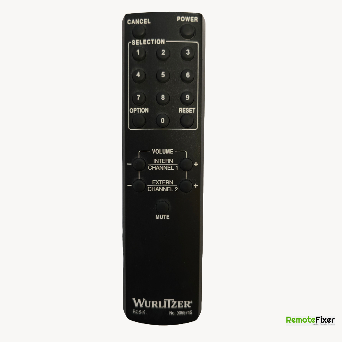 RemoteFixer's tweet image. Is your Wurlitzer RCS-K 0059745 (v2) remote control acting up? We can fix most common issues!

🔧 fast turnaround time!
💰 Only £20 (excluding shipping)

Our expert technicians provide fast, guaranteed repairs. Simply post your remote to us, and we&apos;ll return it working like new…