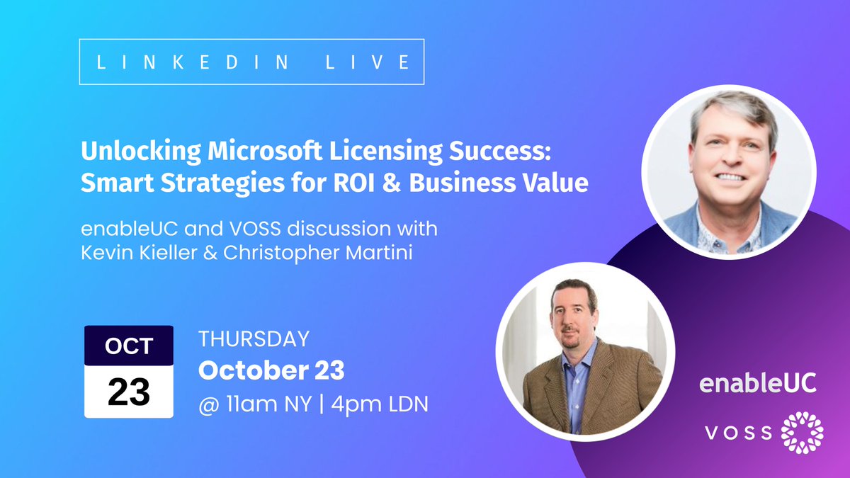 voss_solutions's tweet image. Unlocking Microsoft Licensing Success: Smart Strategies for ROI and Business Value

Join Kevin Kieller and Christopher Martini this Thursday, as they share their best practices for Microsoft licensing. 

Register here: linkedin.com/events/7384608…