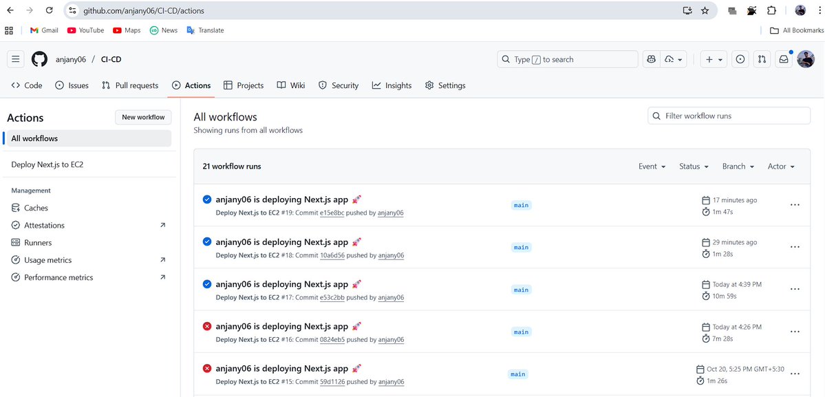 anjany06's tweet image. Practiced implementing a CI/CD pipeline with AWS EC2, SSH & Process Manager (PM2) and turned my learning into a simple guide!
Next.js AWS EC2 Deployment Guide for Beginners
A step-by-step walkthrough to deploy your Next.js app using GitHub Actions.
Link:github.com/anjany06/CI-CD…