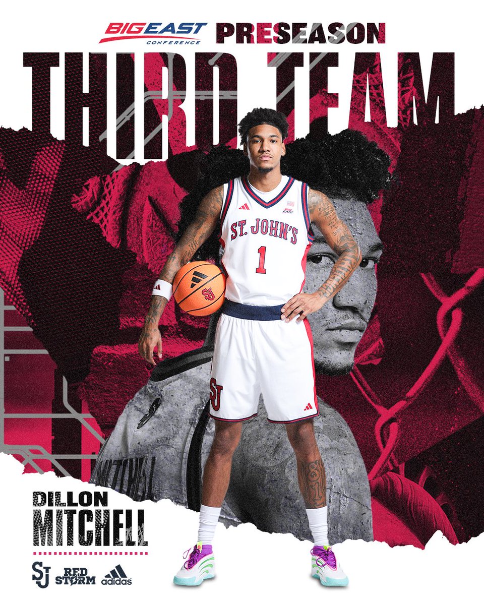 StJohnsBBall's tweet image. More preseason honors for our guys!! 

Bryce Hopkins - Preseason All-BIG EAST First Team 🔴⛈️

Ian Jackson - Preseason All-BIG EAST Second Team 🔴⛈️

Dillon Mitchell - Preseason All-BIG EAST Third Team 🔴⛈️

Joson Sanon - Preseason All-BIG EAST Third Team 🔴⛈️