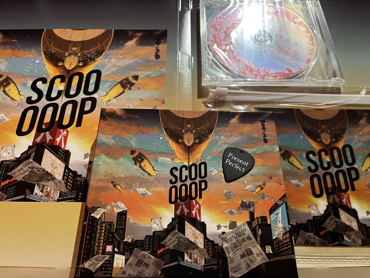 neritaro_'s tweet image. BAND-MAID&quot;#SCOOOOOP&quot;すごいことになってます！
詳しい感想は正式リリース後の明日以降に書きますが、突き抜ける感じ、ツヤ感、瑞々しさと衝撃、奥行き、とにかく気持ちいい！
未発表曲のどれもが鮮度抜群で既発曲もまた違って聴こえる！
通して聴きたい1枚です！
これが最新のBAND-MAID！
#bandmaid