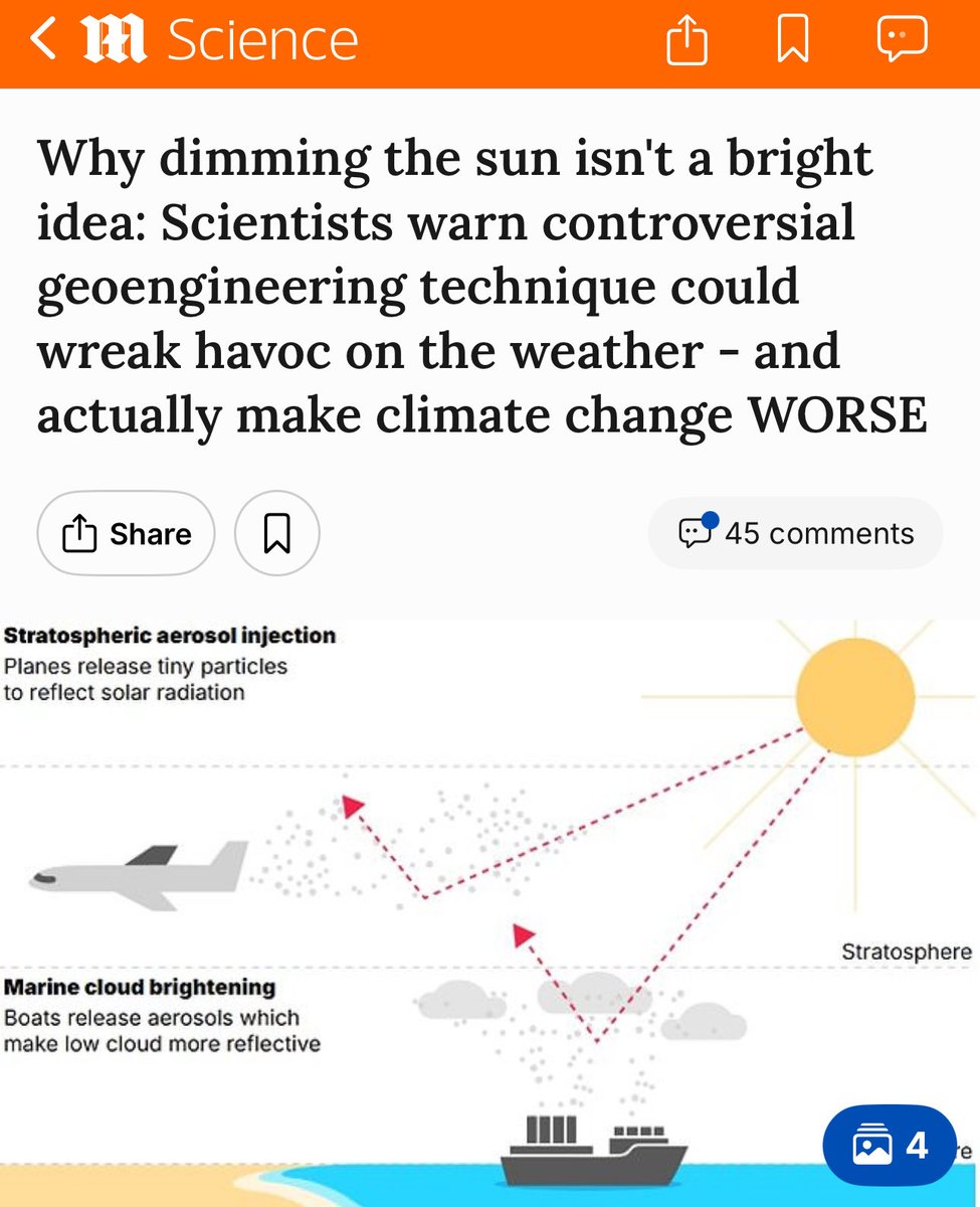 ‘Why dimming the sun isn’t a bright idea’ is a real headline.