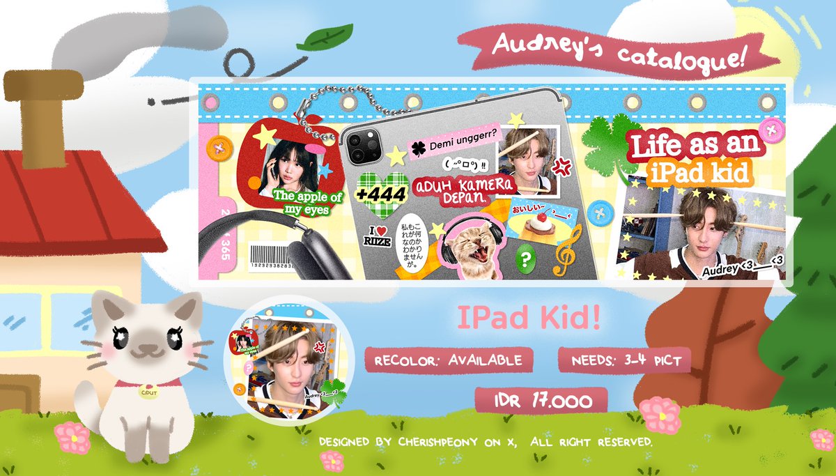 CherishPeony's tweet image. Help repost boleh? Thanks a lot! 🎧🍎

Halo… iPad kid? Sini merapat! Kenalan kecil sama anak baru aku yuk? Tadinya mau dijual as template, tapi aku tarik niat itu hehe. :P kalau ada yang gak aman boleh langsung infokan di DM yaa.  
#zonauang #zonaba