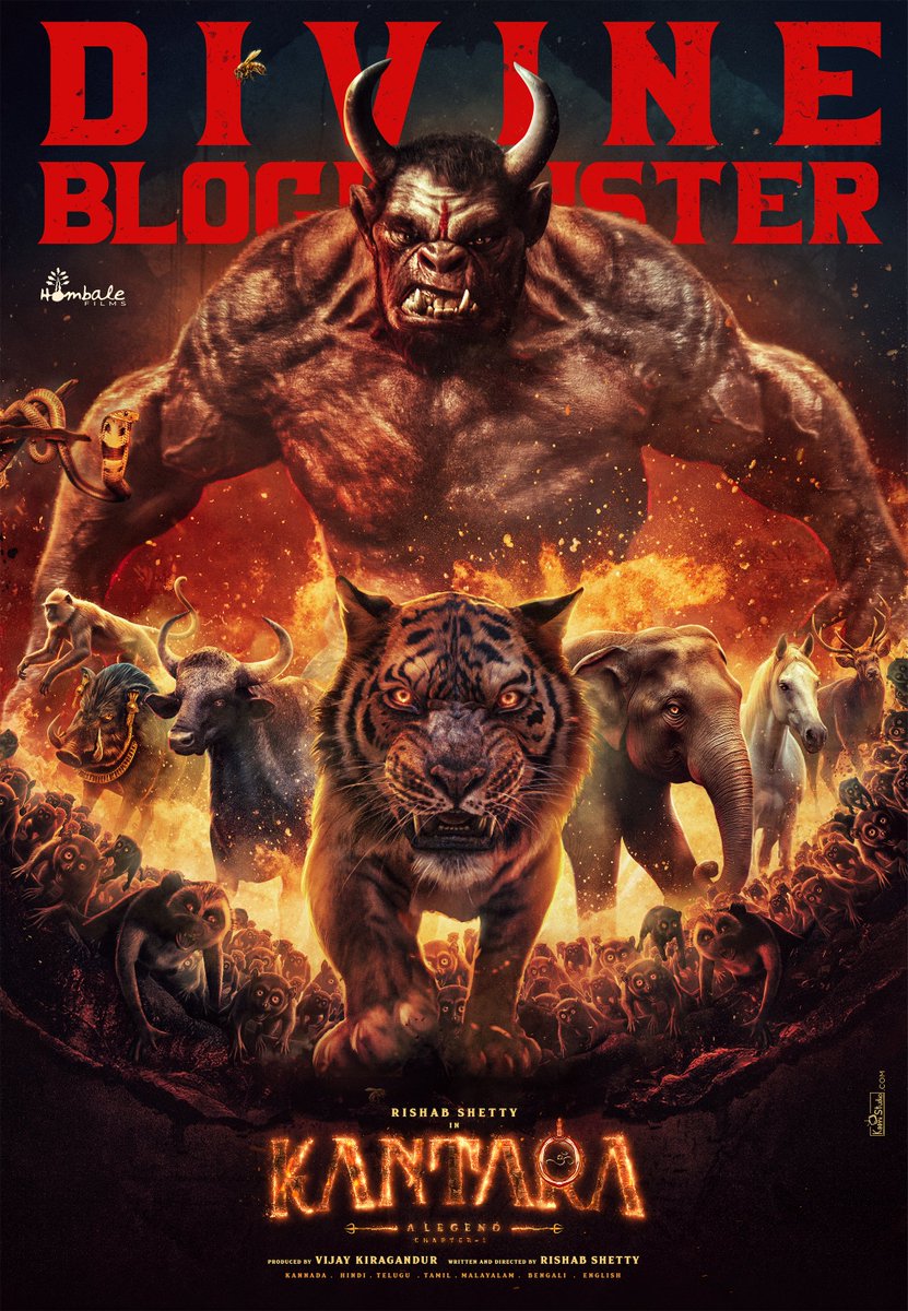 kaanistudio's tweet photo. Hombale Films@hombalefilms·1hShow moreStep into the wild, where faith meets fury and the forest awakens! Blockbuster #KantaraChapter1 📷#KantaraInCinemasNow📷 #BlockbusterKantara📷 #DivineBlockbusterKantara #KantaraEverywhere📷 #Kantara📷 @hombalefilms #Kaanistudio @kaanistudio https://t.co/OSnlbb9Acd