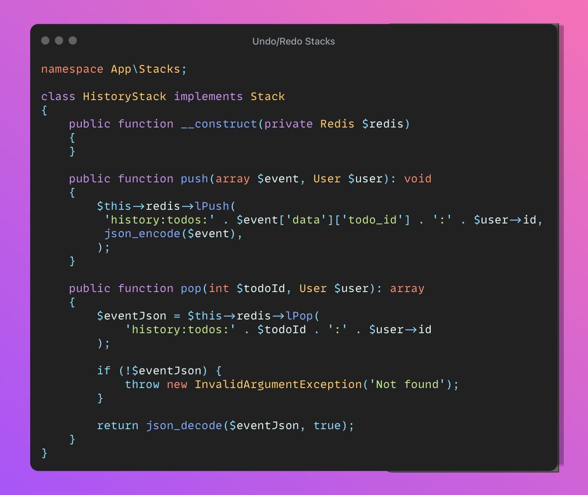 mmartin_joo's tweet image. 🔥 How to implement undo/redo functionality using stacks.
Learn how to:
- Use stacks with Redis
- Undo user actions
- Redo user actions
- Only real-world examples
🧵 Keep Reading