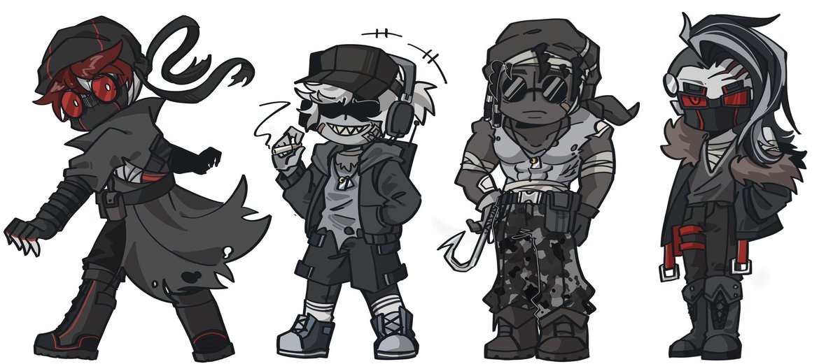 自己设定的四人组
#madnesscombat 
#madnesscombatfanart