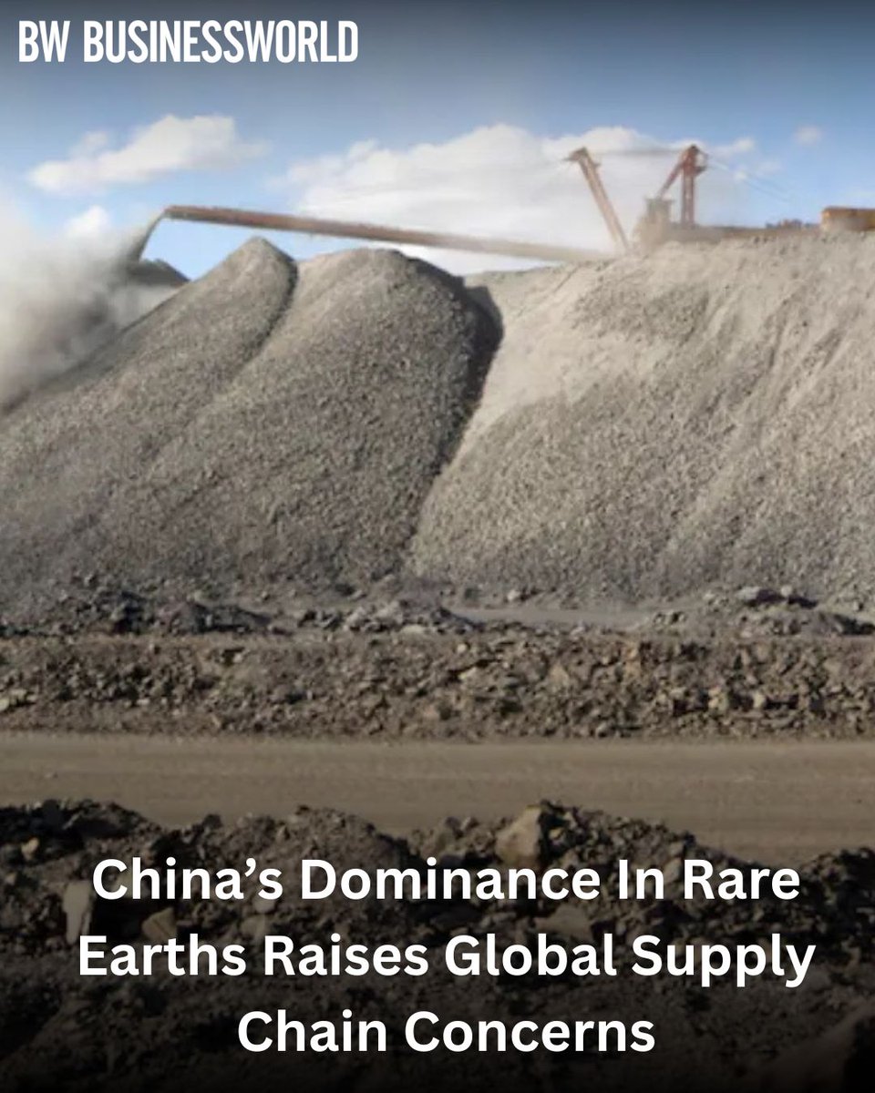 BWBusinessworld's tweet image. China controls the bulk of mining, refining, and magnet production, heightening risks for high-tech industries and global markets

Read More: businessworld.in/article/china-…

@GoldmanSachs 

@anuragbatrayo | Noor Fathima Warsia | Tanvie Ahuja

#GoldmanSachs #RareEarthElements