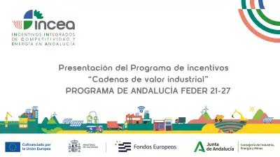 Presentación del programa de incentivos Cadenas de valor industrial mañana en #Sevilla. 
❗️109 M€ en ayudas cofinanciadas con #FEDER
Incluye un taller práctico y resolución de consultas.
📅22/10
⏰11h
📍Edificio administrativo Los Bermejales
Inscripción: lajunta.es/60e3g