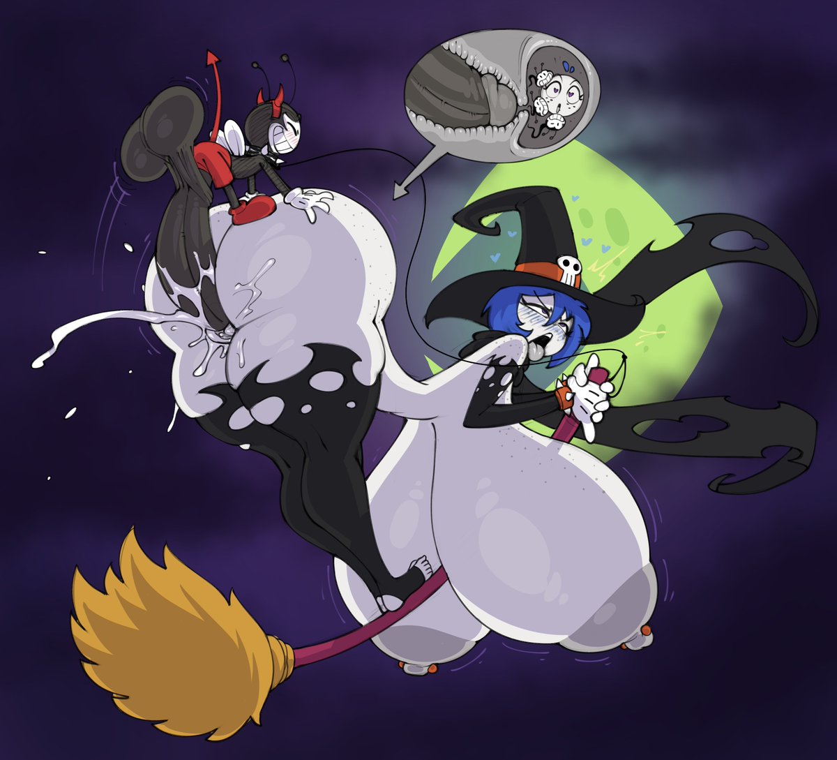 Coloured Sketch Comm for MegaBippy 🎃🧹