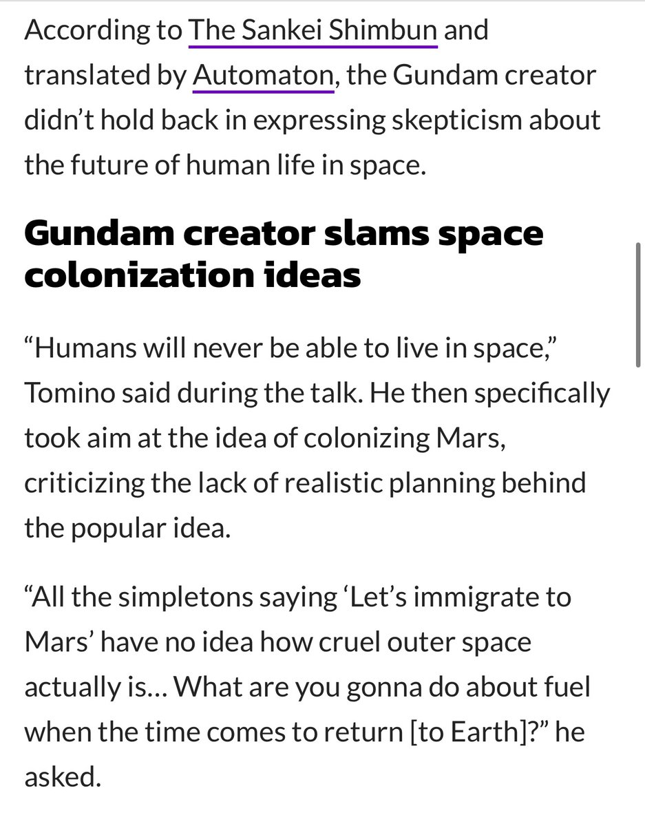 mikusingularity's tweet image. Tomino has never heard of in-situ resource utilization.