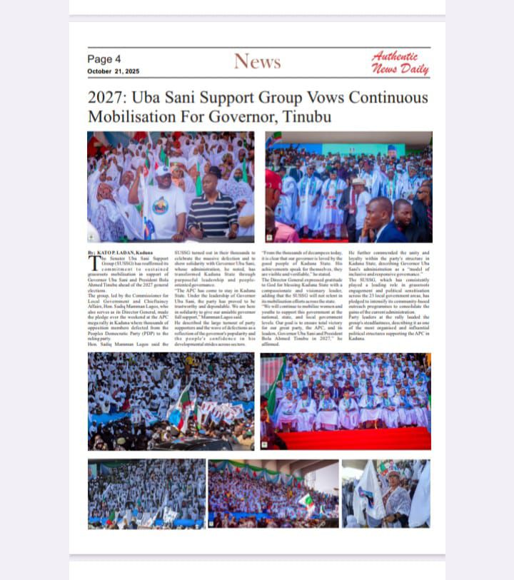 Manasseh (@manasseh447) on Twitter photo 2027: Uba Sani <a href="/ubasanius/">Senator Uba Sani</a> Support Group Vows Continuous Mobilisation For Governor, Tinubu 2027: Uba Sani <a href="/ubasanius/">Senator Uba Sani</a> Support Group Vows Continuous Mobilisation For Governor, Tinubu