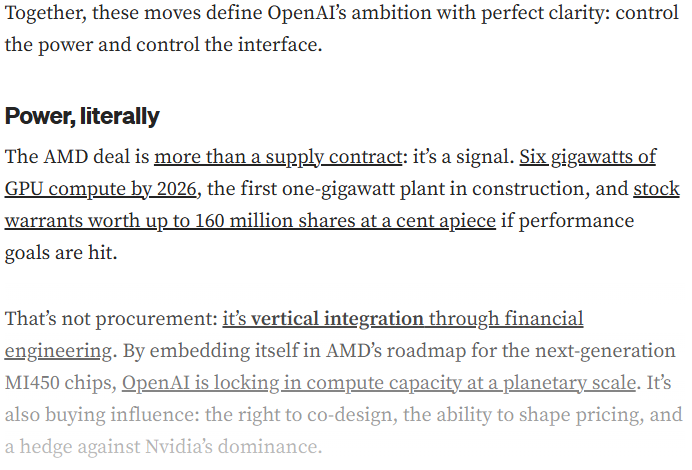 popsamblue316's tweet photo. OpenAI to get 6GW of computing power by 2026 only points to one thing - scaling up or building something entirely new - something more powerful. #openAI #ChatGPT https://t.co/7AsFHY4uCC