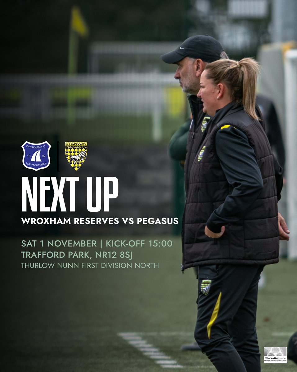 Next Up: Wroxham Reserves!

After a week of rest and recovery, the lads are refreshed and ready to go as we hit the road to face Wroxham Reserves this Saturday.

📅Saturday 1 November
⏰3PM Kick-Off
📍Trafford Park, NR12 8SJ

#UTSP 🟢🦅