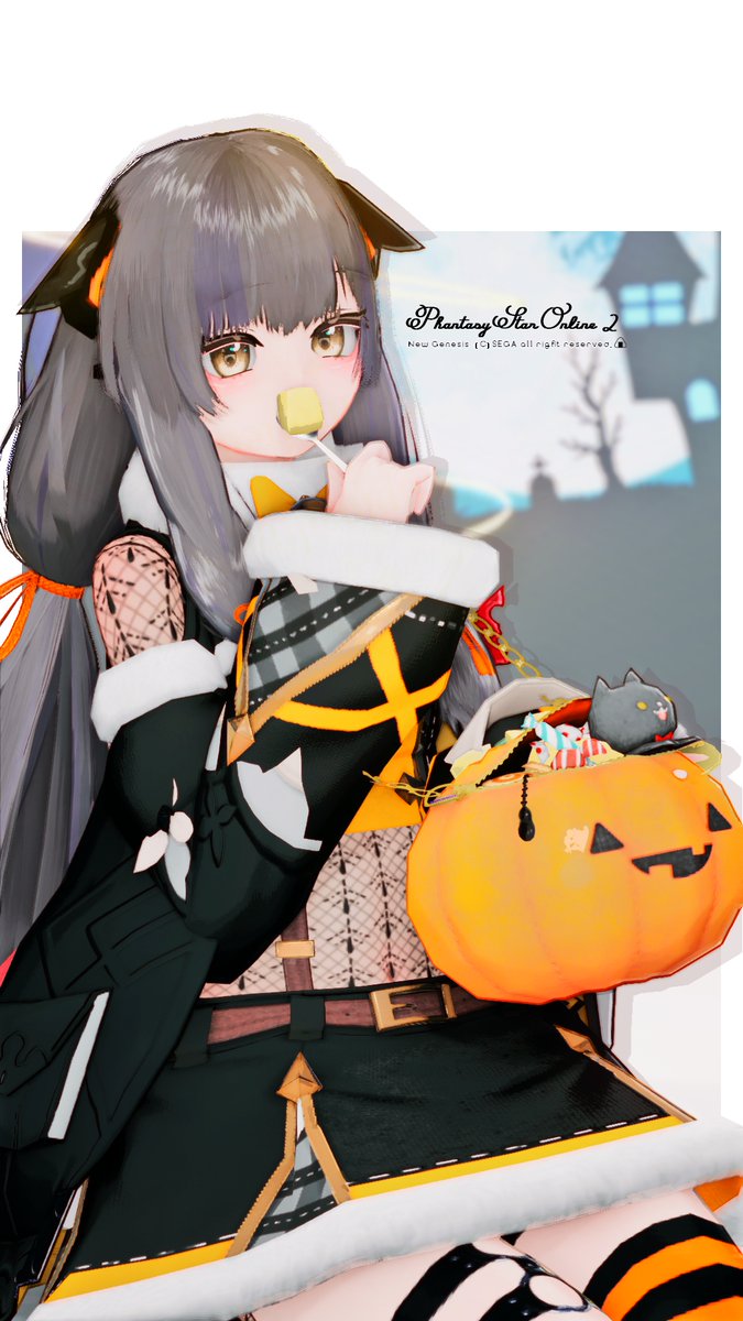 おうちまで待てなくてつまみ食いしちゃうよね🥳👻
#PSO2NGS_SS #メンテの日なのでSSを貼る
＊クモさんの足は消えてもらいました