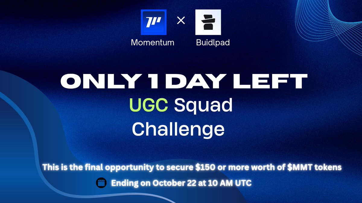 BuzzWyne's tweet image. @MMTFinance 
     The clock is ticking on your entry. DON'T let a guaranteed 4x-5x slip away.
      Secure your spot in the $MMT Priority Allocation via UGC BEFORE THE DEADLINE! 
Submit here ✓ buidlpad.com/projects/momen…