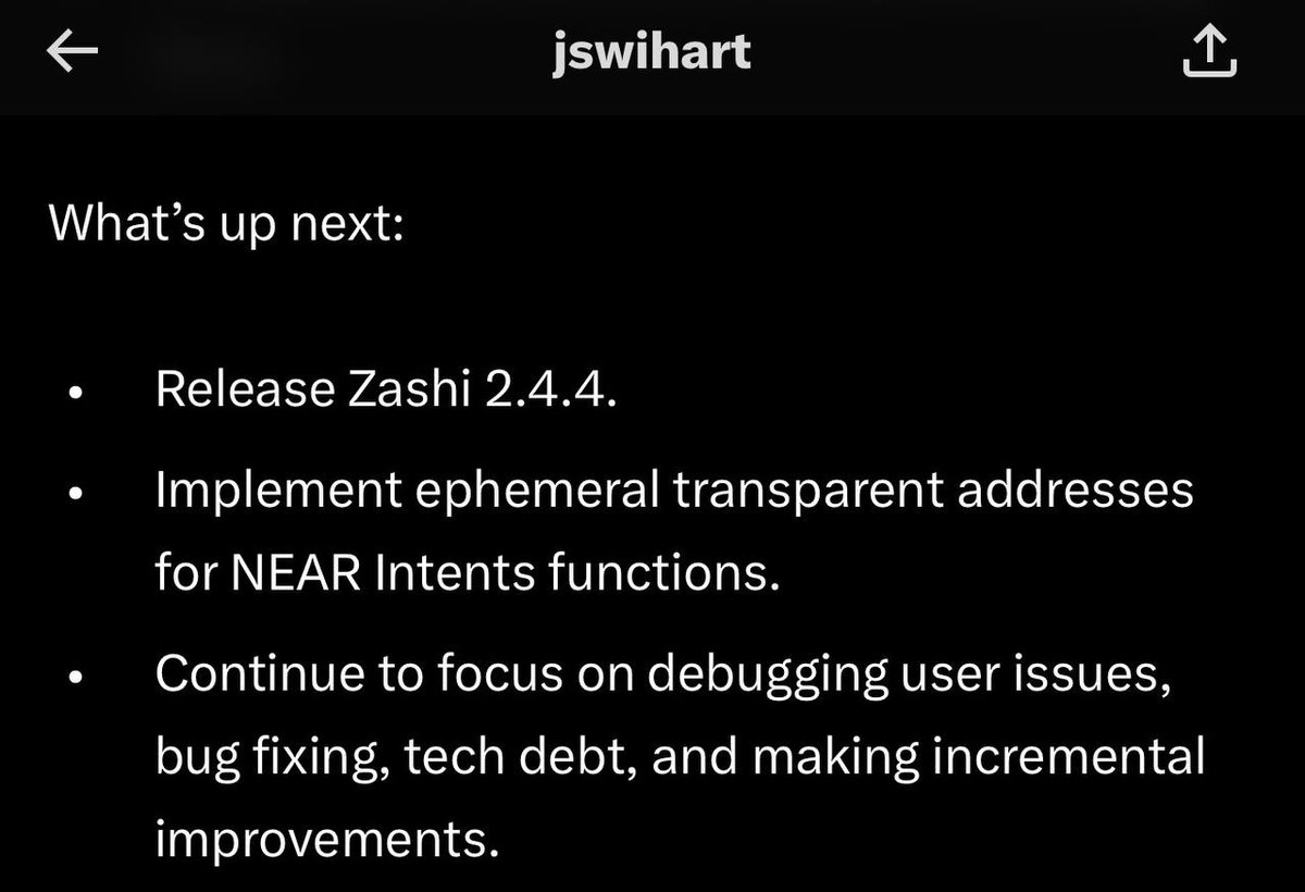 Zashi team's planned privacy fixes