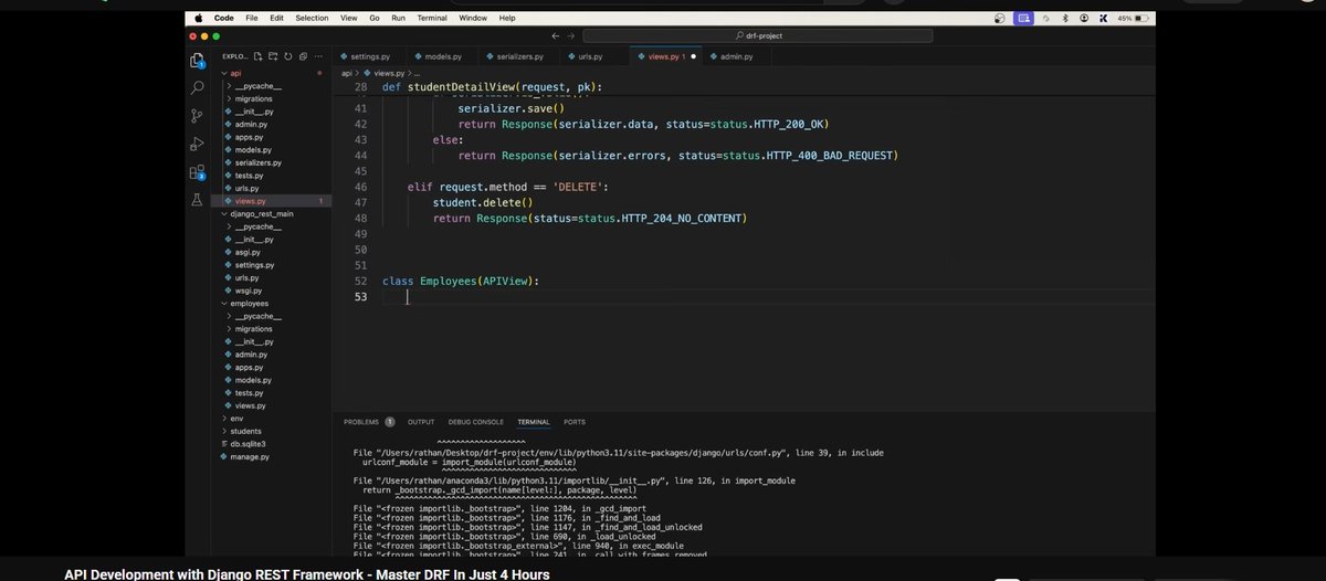 parthgera25's tweet image. Day 50-54 of #100DaysOfCode
- Watched quick video of DRF so that i just remember things in Django
- Continued creating a website for my client.
#LearnInPublic #buildinpublic