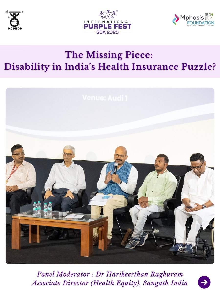At the Purple Think Tank hosted by NCPEDP at Purple Fest Goa (<a href="/purplefestgoa/">International Purple Fest, Goa - 2025</a> ), the session “The Missing Piece: Disability in India’s Health Insurance Puzzle?” focused on one hard truth — persons with disabilities continue to remain outside India’s health insurance framework.